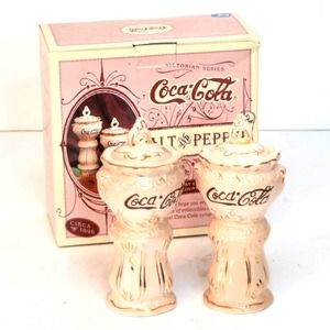 Coca-Cola Salt & Pepper Shakers Victorian Series Original Syrup Dispenser 1998